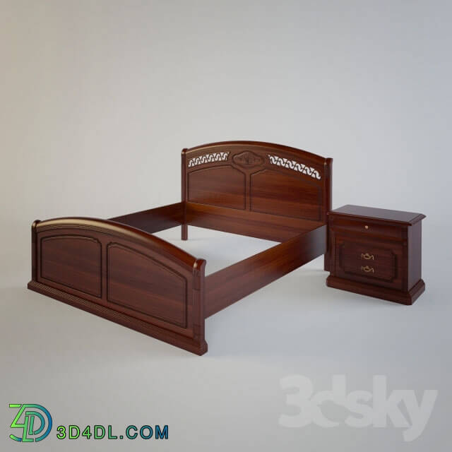 Bed - bed with cabinet