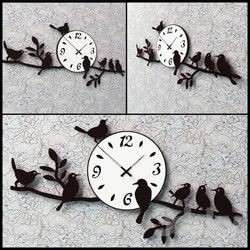 Other decorative objects - Clock with birds 