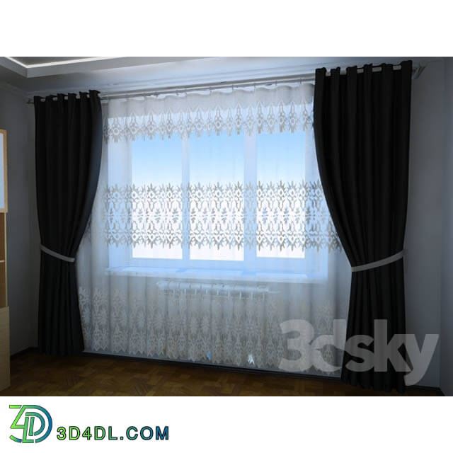 Curtain - 3d model of curtains