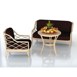 Table _ Chair - Kit rotanovoj furniture 