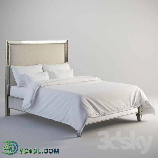 Bed - GRAMERCY HOME - Eglomise Frame Upholstered Queen Bed RD5493K