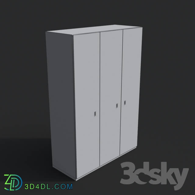 Wardrobe _ Display cabinets - Modern MDF Wardrobe _3 doors_