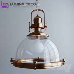Ceiling light - _OM_ Pendant lamp Lumina Deco Falko bronze LDP 119-300 _MD_ 