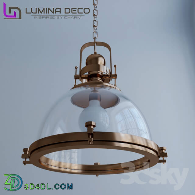Ceiling light - _OM_ Pendant lamp Lumina Deco Falko bronze LDP 119-300 _MD_