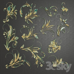 Decorative plaster - Decorative Ornament collect_012 piece 