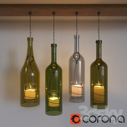 Other decorative objects - bottles with candles 