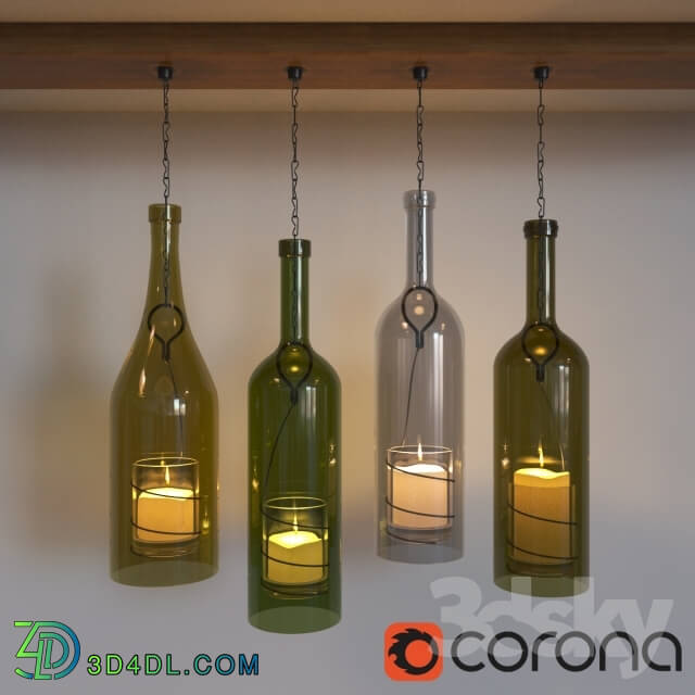 Other decorative objects - bottles with candles