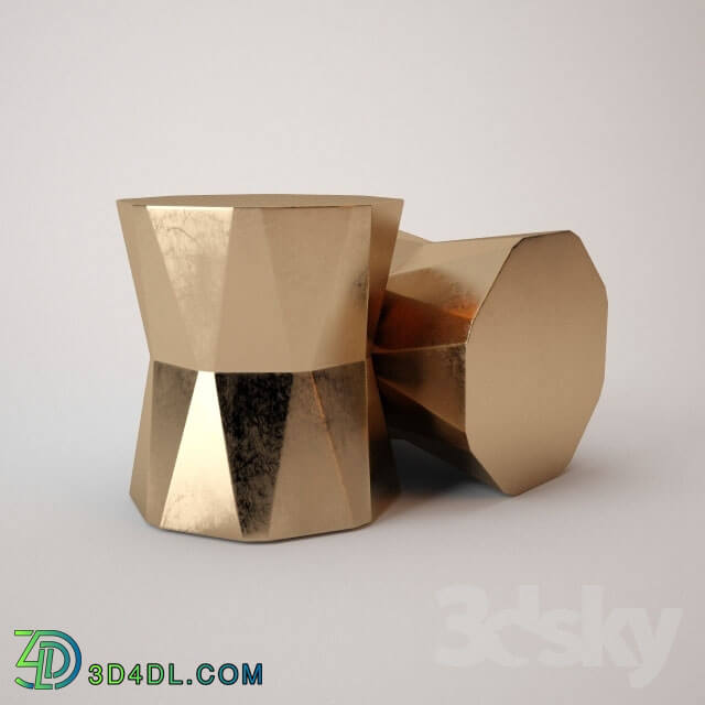 Table - Faceted Ceramic Side Table