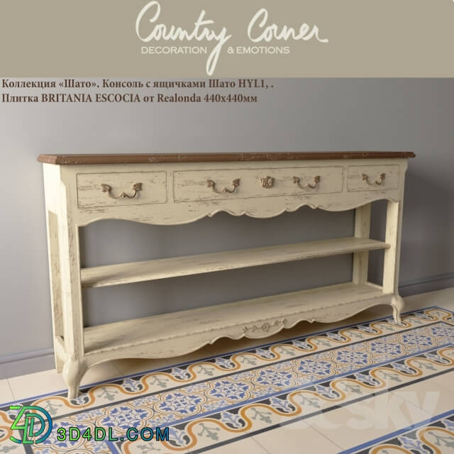 Sideboard _ Chest of drawer - Console with drawers Chateau HYL1_ tile BRITANIA ESCOCIA from Realonda