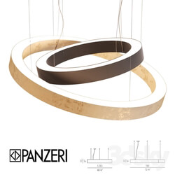 Ceiling light - Panzeri Golden Ring 