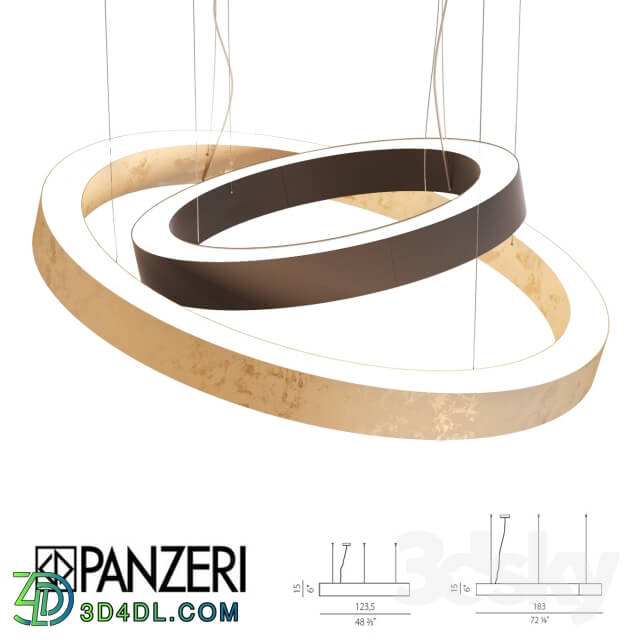 Ceiling light - Panzeri Golden Ring