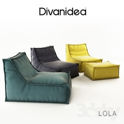 Arm chair - Armchair and pouf Divanidea_ Lola 
