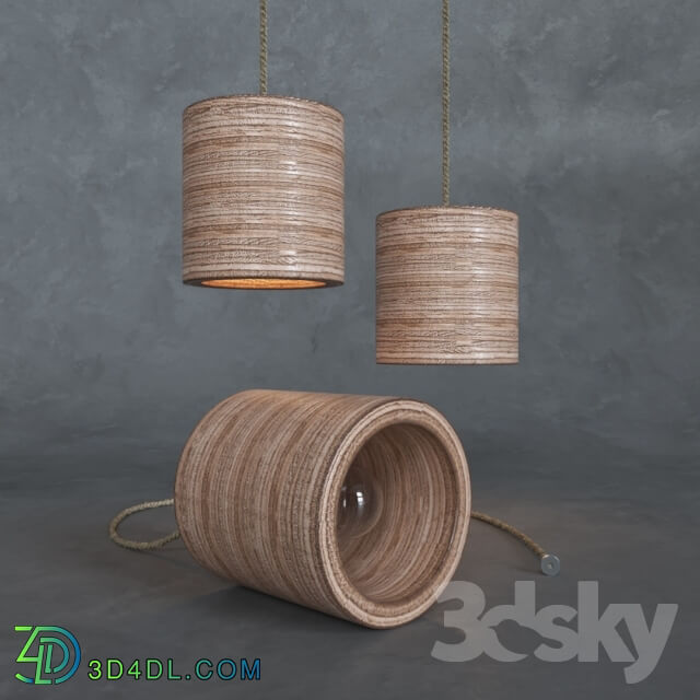 Ceiling light - Ceiling lamp C-light plywood