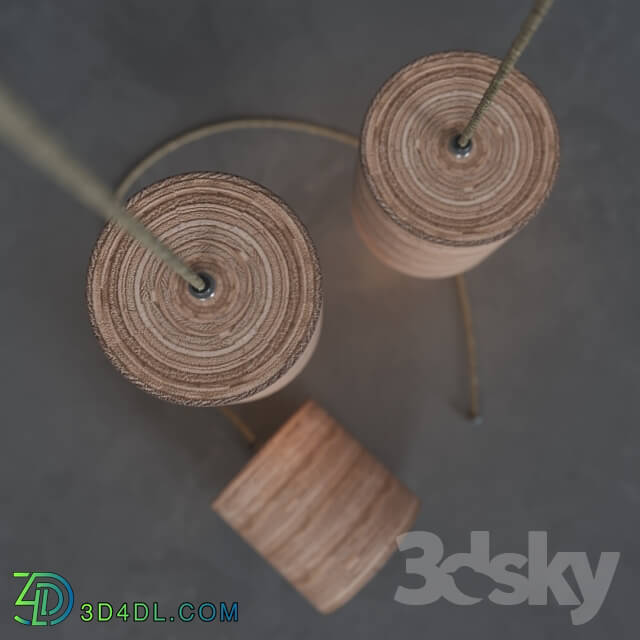 Ceiling light - Ceiling lamp C-light plywood