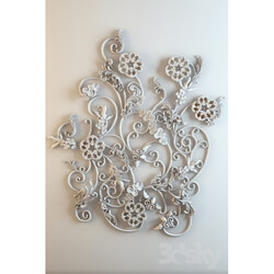 Decorative plaster - decorative flowers 