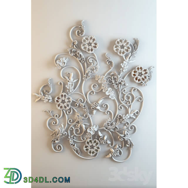 Decorative plaster - decorative flowers