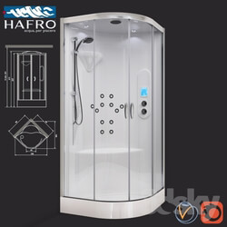 Shower - Shower cubicle with hydromassage Hafro New Bi-Size 