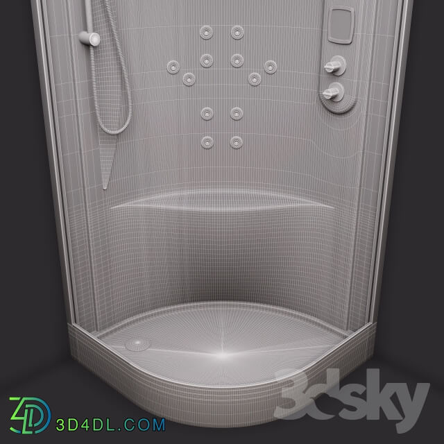 Shower - Shower cubicle with hydromassage Hafro New Bi-Size