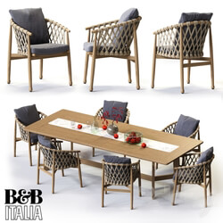 Table _ Chair - B_B Italia GINESTRA Rectangular Table 