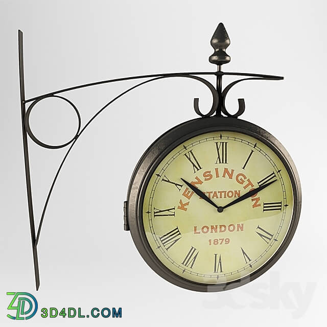 Other decorative objects - Bilateral Wall Clock Old London Station from KARE