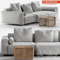 Sofa - Flexform Lario 88_ Flexform Tindari 