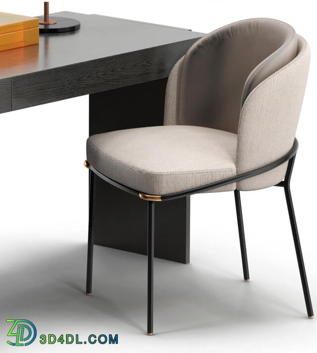 Table _ Chair - Minotti Carson desk set