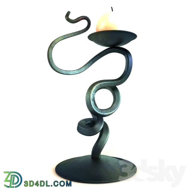 Other decorative objects - Eye Forged Candlestick