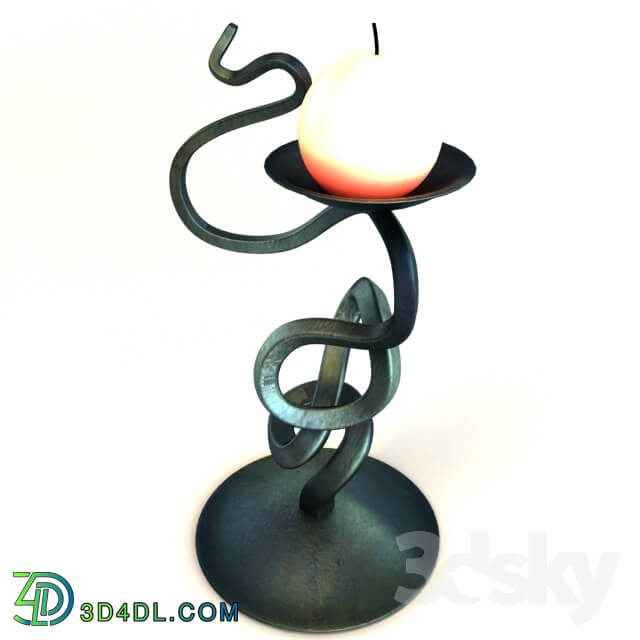 Other decorative objects - Eye Forged Candlestick