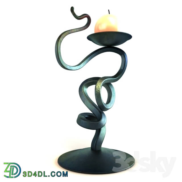 Other decorative objects - Eye Forged Candlestick