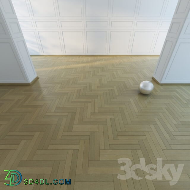 Other decorative objects - Parquet_ double herringbone. Oak and walnut.