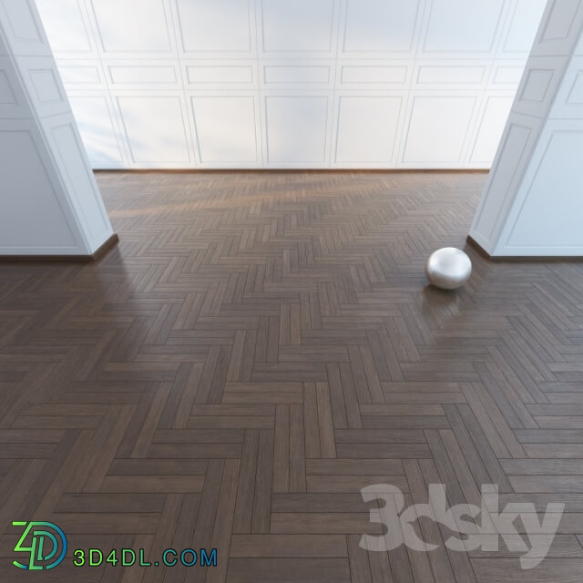 Other decorative objects - Parquet_ double herringbone. Oak and walnut.