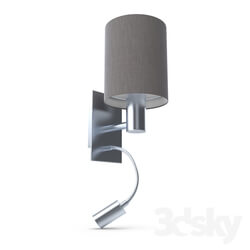 Wall light - 94933 PASTERI lamp with light. illumination for reading_ 1х40W _E27__ 1х2_4W _LED__ L150_ H380_ anthracite _ korich 