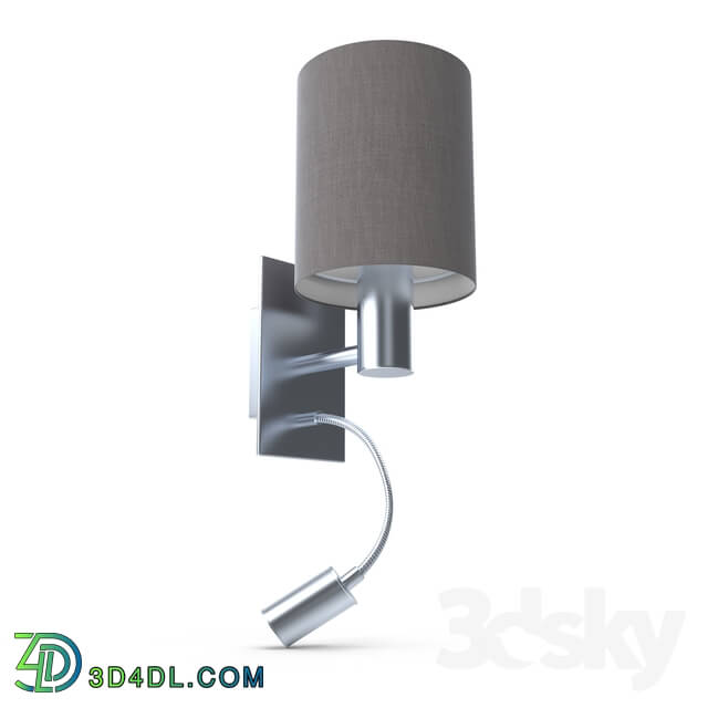 Wall light - 94933 PASTERI lamp with light. illumination for reading_ 1х40W _E27__ 1х2_4W _LED__ L150_ H380_ anthracite _ korich