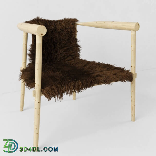 Chair - A chair with fur