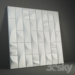 3D panel - Gypsum 3D panel _quot_Vertical_quot_ 