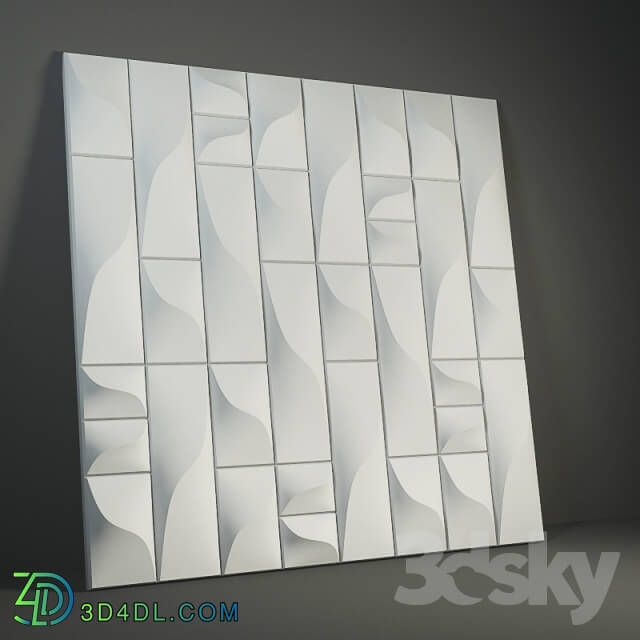 3D panel - Gypsum 3D panel _quot_Vertical_quot_