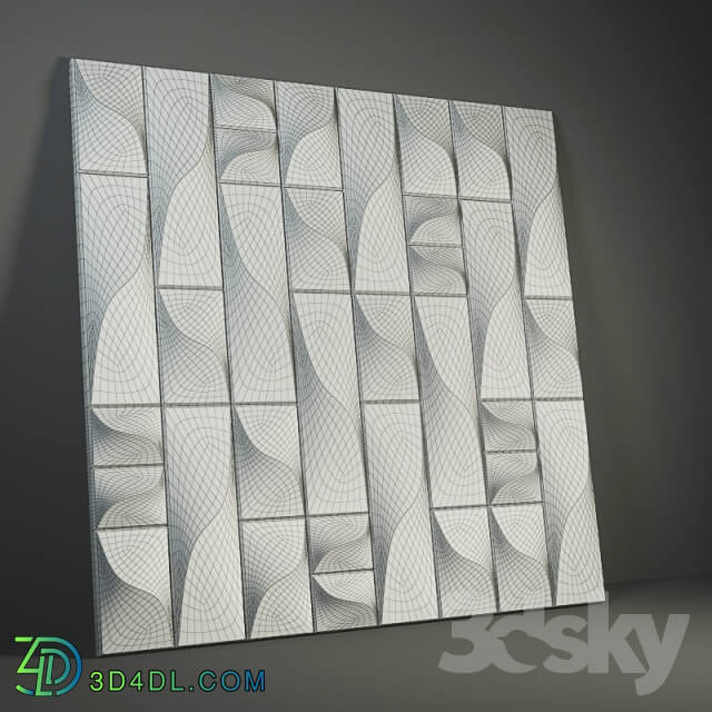 3D panel - Gypsum 3D panel _quot_Vertical_quot_