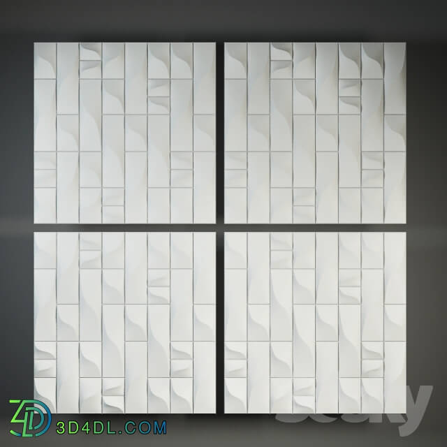 3D panel - Gypsum 3D panel _quot_Vertical_quot_