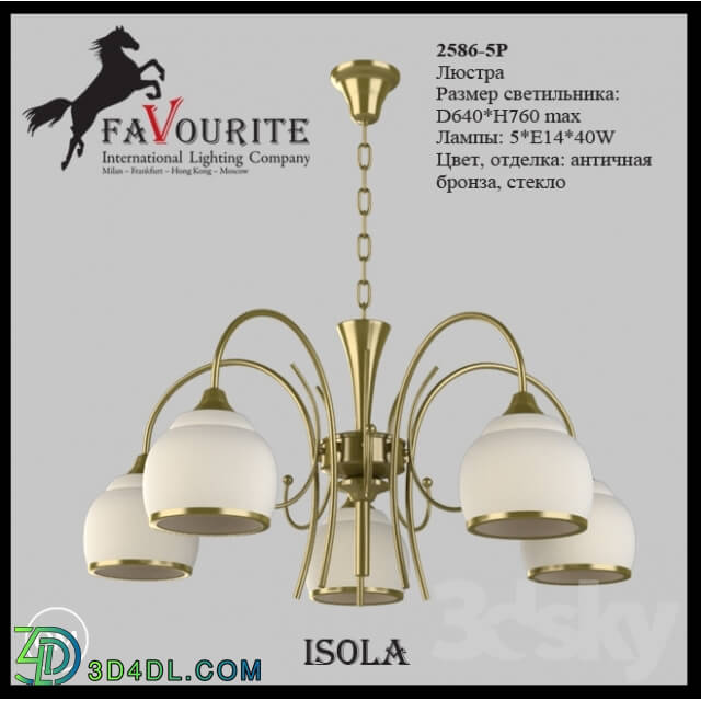 Ceiling light - Favourite chandelier 2586-5 p