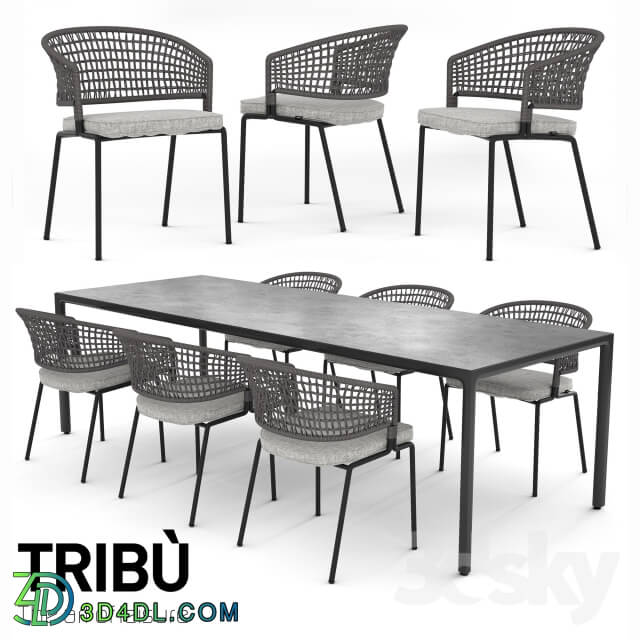 Table _ Chair - TRIBU Contour Armchair and ILLUM table