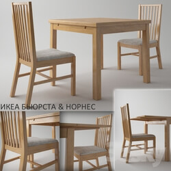 Table _ Chair - IKEA BYURSTA _amp_ NORNES 