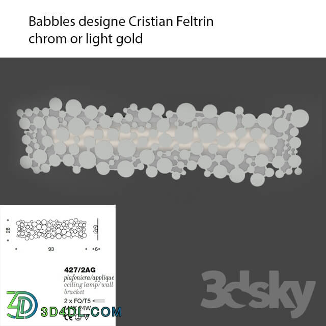 Wall light - Bubbles design Cristian Feltrin art.427 _ 2AG