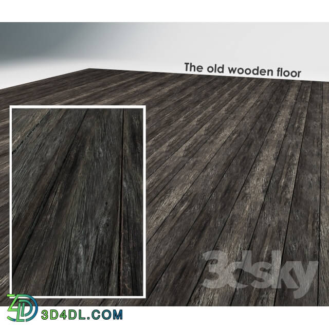Floor coverings - old wooden floor