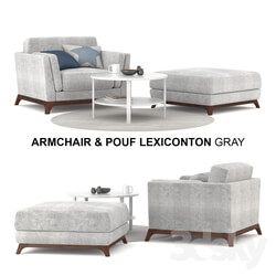 Arm chair - Armchair _ Pouf Lexiconton GRAY 
