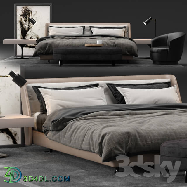 Bed - Spencer Bed - Minotti