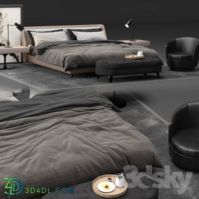 Bed - Spencer Bed - Minotti
