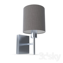 Wall light - 94927 Sconce PASTERI_ 1x60W _E27__ L145_ H305_ L145_ A195_ matt nickel _ textiles_ anthracite brown 