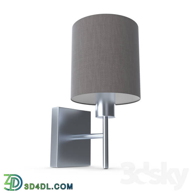 Wall light - 94927 Sconce PASTERI_ 1x60W _E27__ L145_ H305_ L145_ A195_ matt nickel _ textiles_ anthracite brown