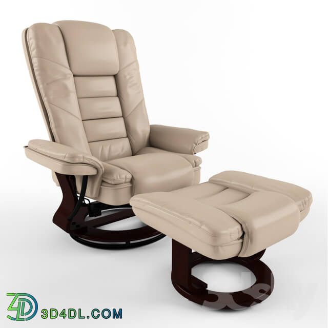 Arm chair - Jeannetta Manual Swivel Recliner with Ottoman