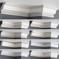 Decorative plaster - Collection of linear eaves 001 